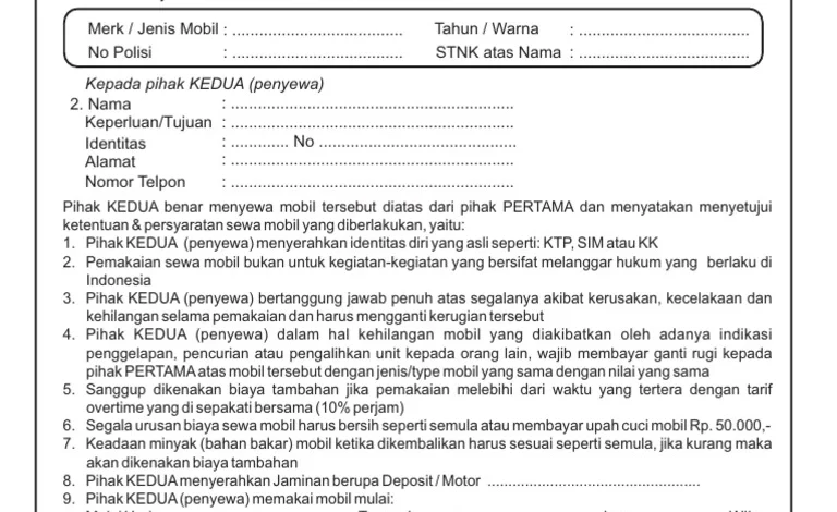 Siapkan Ini Sekarang! Dokumen Wajib Agar Sewa Mobil di Solo Lancar Tanpa Hambatan